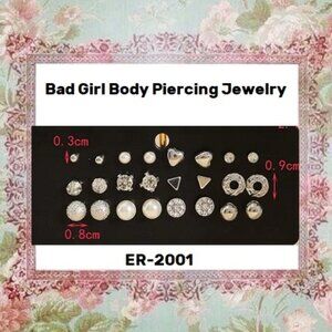 24 Pcs. Silver ~ Assorted Fashion Earrings